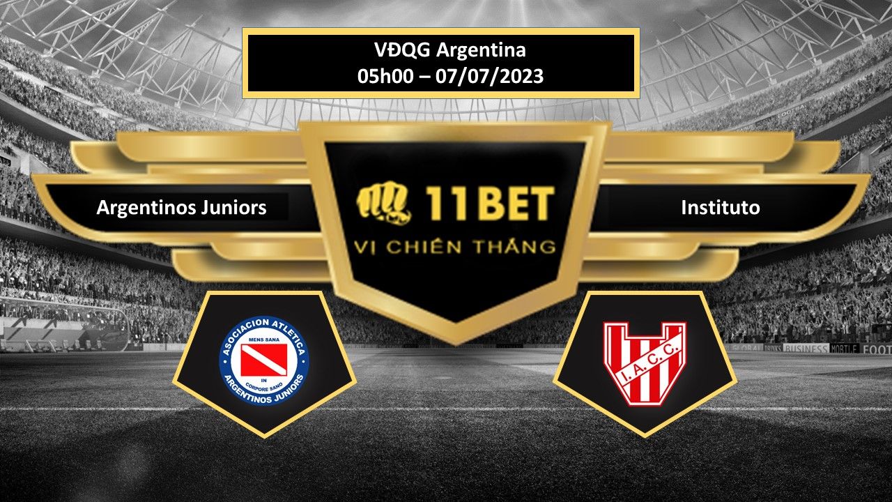 11BET Tip bóng đá    Argentinos Juniors vs Instituto, hôm nay 07/07/2023