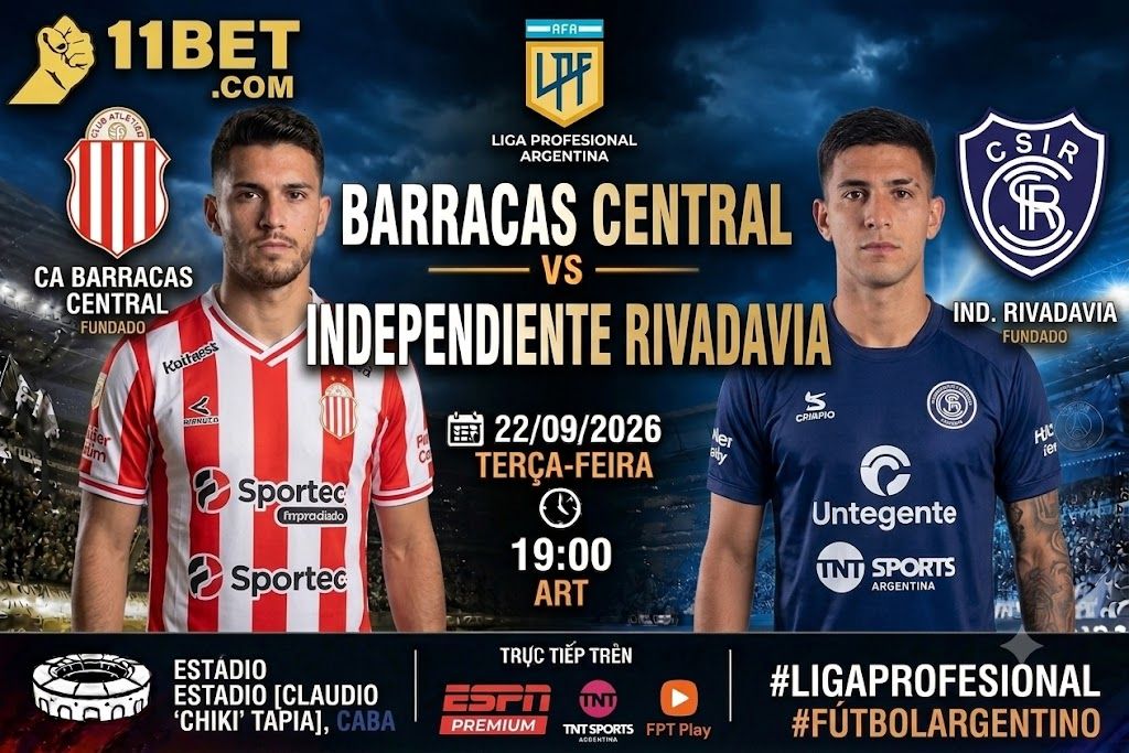 11BET Soi kèo Barracas Central vs Independiente Rivadavia 05h00 ngày 22/09: Đội khách chấp 0.25